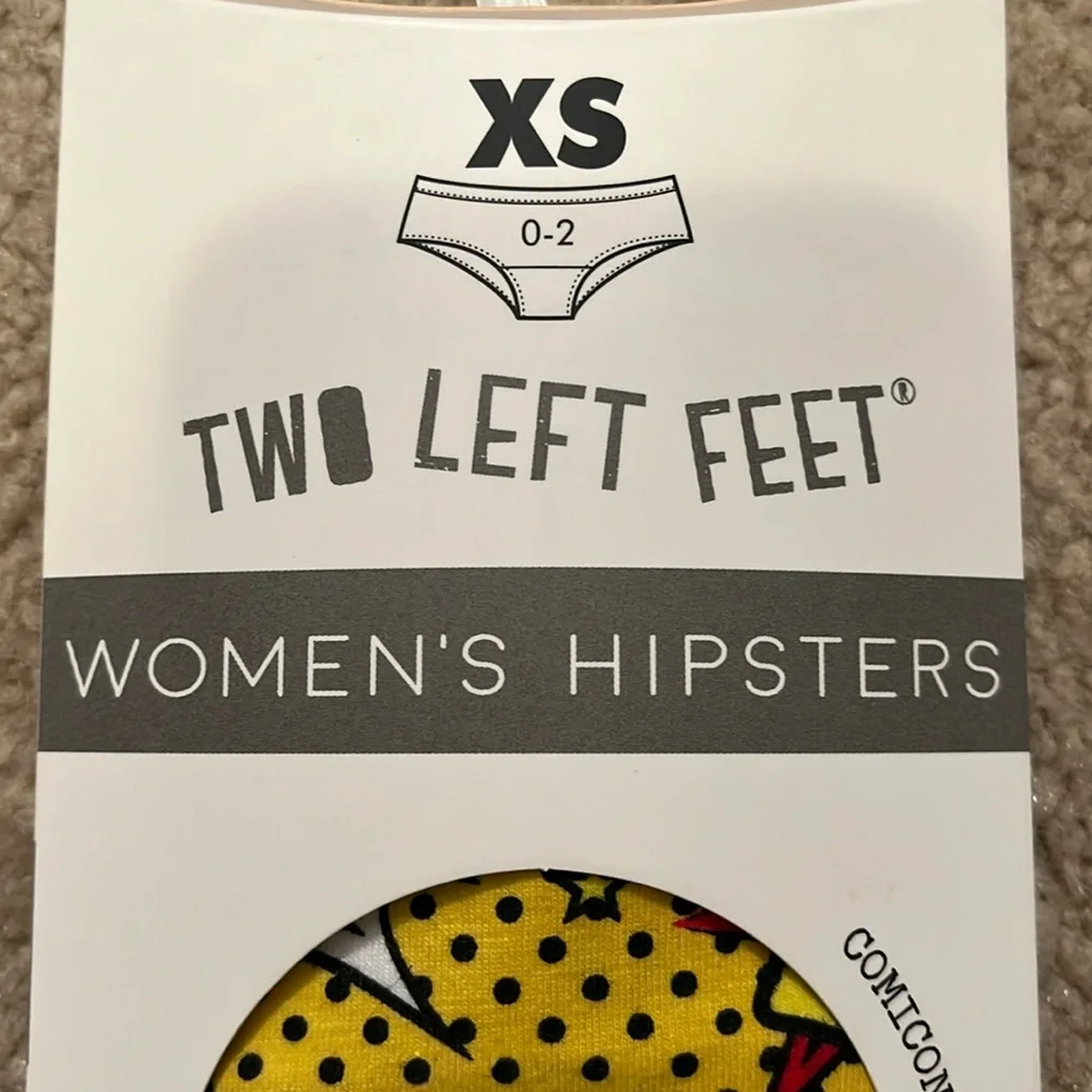 \NWT Two Left Feet COMICON A Women's Cotton Hipsters Underwear